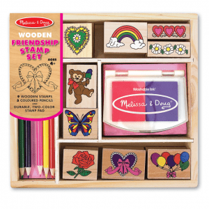 סט חותמות עץ אהבה וידידות מבית מליסה ודאג melissa and doug