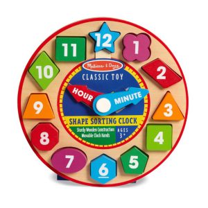 שעון למיון צורות מבית מליסה ודאג melissa and doug