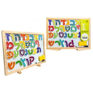 לוח מגנטי מחיק דו צדדי + אותיות בעברית מבית BGifts