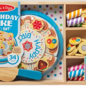 ערכה מעץ להכנת עוגת יום הולדת מבית מליסה ודאג melissa and doug