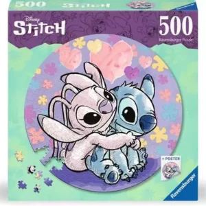 פאזל עגול 500 חלקים - סטיץ' - ravensburger