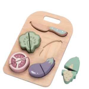 סט ירקות חתוכים מעץ