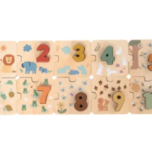 פאזל מספרים מעץ