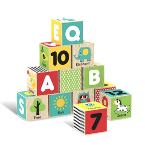 קוביות ABC התאמות ומספרים מעץ מבית Kids Hits