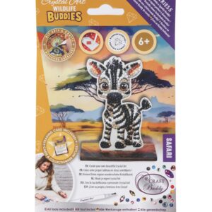 אומנות קריסטל - מעמד מעץ זברה - 11 ס"מ