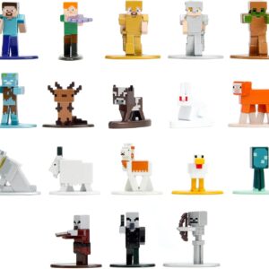 סט 18 דמויות מתכת מהעולם של מיינקראפט Minecraft מבית Jada- קייב אנד קילפס סדרה 10