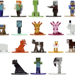 סט 18 דמויות מתכת מהעולם של מיינקראפט Minecraft מבית Jada- קייב אנד קילפס סדרה 8