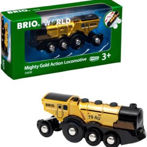 קטר פעיל בצבע זהב מבית בריו Brio